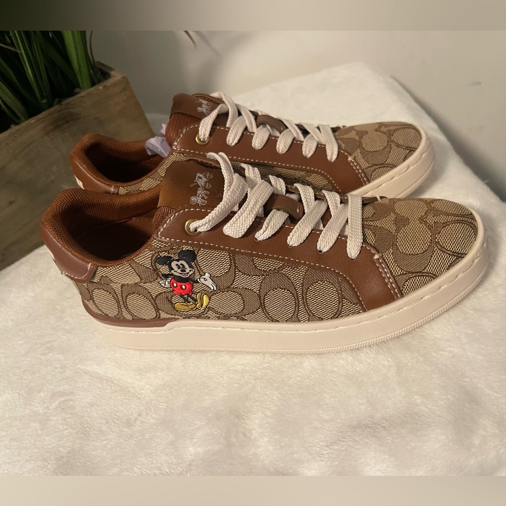 Disney Brown and Tan Mickey Mouse Sneakers
